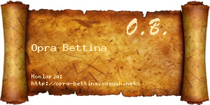 Opra Bettina névjegykártya