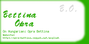 bettina opra business card